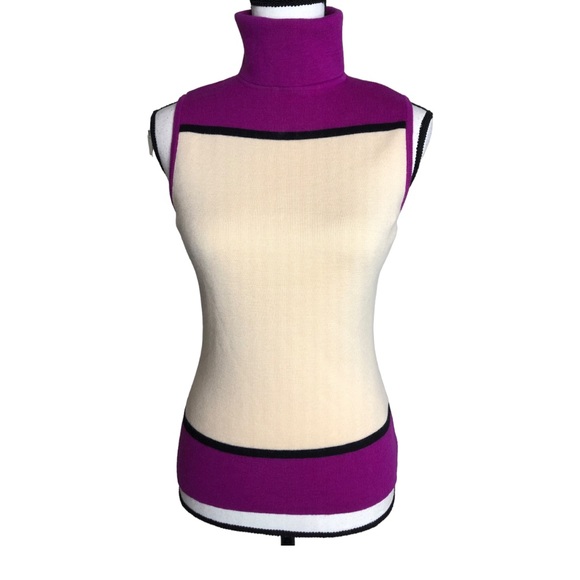 MOSCHINO Wool Turtleneck Top Sz 4 - Picture 7 of 15